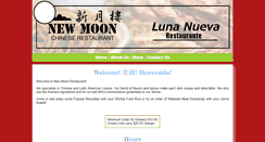 Desktop Screenshot of newmoon-restaurant.com